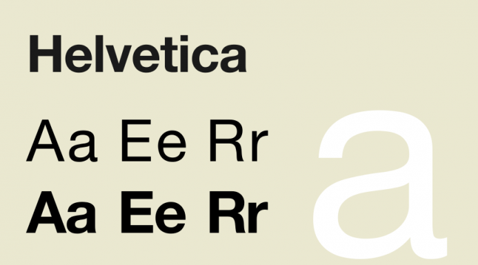 Helvetica carattere tipografico